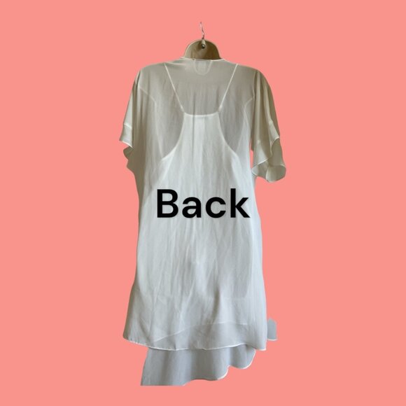 Linea Donatella Satin 2PC Bridal Chemise Ivory Nightgown Set Size L/XL - Picture 6 of 9